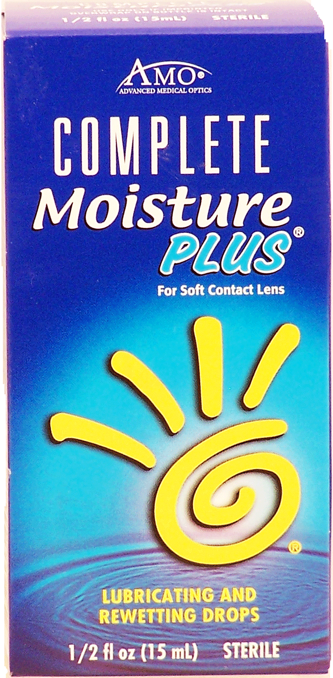 Advanced Medical Optics&nbsp;Complete Moisture Plus&nbsp;lubricating and rewetting drops, for soft contact lens Full-Size Picture